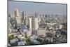 Elevated view of city skyline, Bangkok, Thailand, Southeast Asia, Asia-Frank Fell-Mounted Photographic Print