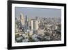 Elevated view of city skyline, Bangkok, Thailand, Southeast Asia, Asia-Frank Fell-Framed Photographic Print