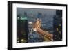 Elevated view of city skyline, Bangkok, Thailand, Southeast Asia, Asia-Frank Fell-Framed Photographic Print