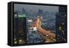 Elevated view of city skyline, Bangkok, Thailand, Southeast Asia, Asia-Frank Fell-Framed Stretched Canvas