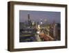 Elevated view of city skyline, Bangkok, Thailand, Southeast Asia, Asia-Frank Fell-Framed Photographic Print