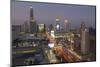 Elevated view of city skyline, Bangkok, Thailand, Southeast Asia, Asia-Frank Fell-Mounted Photographic Print