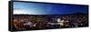 Elevated view of cityscape at sunset, Guanajuato, Mexico-null-Framed Stretched Canvas