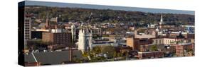 Elevated view of cityscape, Dubuque, Dubuque County, Iowa, USA-null-Stretched Canvas