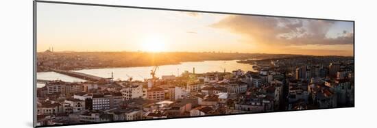 Elevated View of Cityscape from the Galata Tower, Beyoglu, Istanbul, Turkey-null-Mounted Photographic Print