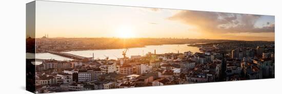 Elevated View of Cityscape from the Galata Tower, Beyoglu, Istanbul, Turkey-null-Stretched Canvas