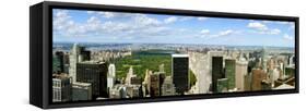 Elevated view of cityscape from Top of the Rock, Central Park, Manhattan, New York City, New Yor...-null-Framed Stretched Canvas