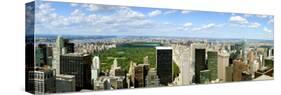 Elevated view of cityscape from Top of the Rock, Central Park, Manhattan, New York City, New Yor...-null-Stretched Canvas