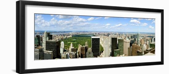 Elevated view of cityscape from Top of the Rock, Central Park, Manhattan, New York City, New Yor...-null-Framed Photographic Print