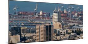 Elevated view of cityscape, Haifa, Israel-null-Mounted Photographic Print