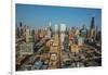 Elevated view of cityscape, Lake Street Elevated, Chicago, Cook County, Illinois, USA-null-Framed Photographic Print