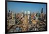 Elevated view of cityscape, Lake Street Elevated, Chicago, Cook County, Illinois, USA-null-Framed Photographic Print