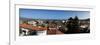 Elevated view of cityscape, Santa Barbara County Courthouse, Santa Barbara, California, USA-null-Framed Photographic Print