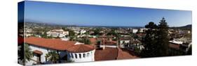 Elevated view of cityscape, Santa Barbara County Courthouse, Santa Barbara, California, USA-null-Stretched Canvas