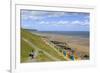 Elevated View of Colourful Beach Huts on West Cliff Beach-Eleanor Scriven-Framed Photographic Print