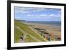 Elevated View of Colourful Beach Huts on West Cliff Beach-Eleanor Scriven-Framed Photographic Print