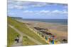 Elevated View of Colourful Beach Huts on West Cliff Beach-Eleanor Scriven-Mounted Photographic Print