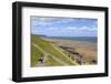 Elevated View of Colourful Beach Huts on West Cliff Beach-Eleanor Scriven-Framed Photographic Print