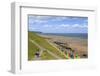 Elevated View of Colourful Beach Huts on West Cliff Beach-Eleanor Scriven-Framed Photographic Print