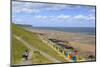 Elevated View of Colourful Beach Huts on West Cliff Beach-Eleanor Scriven-Mounted Photographic Print