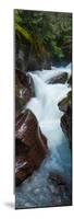 Elevated View of Creek Flowing Through Rocks, Avalanche Creek, Us Glacier National Park-null-Mounted Photographic Print