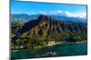 Elevated view of Diamond Head, Honolulu, Hawaii, USA-null-Mounted Photographic Print