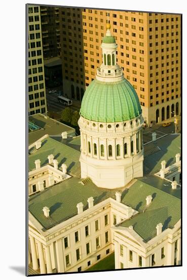 Elevated view of dome of Saint Louis Historical Old Courthouse, Federal Style architecture built...-null-Mounted Photographic Print