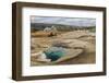 Elevated View of Doublet Pool, Firehole River and Castle Geyser, Upper Geyser Basin-Eleanor Scriven-Framed Photographic Print