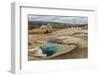 Elevated View of Doublet Pool, Firehole River and Castle Geyser, Upper Geyser Basin-Eleanor Scriven-Framed Photographic Print