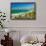 Elevated view of False Bay and Indian Ocean, overlooking St. James and Fish Hoek, outside of Cap...-null-Framed Photographic Print displayed on a wall