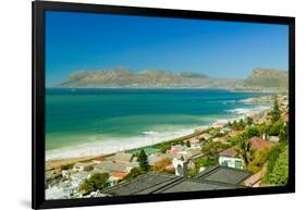 Elevated view of False Bay and Indian Ocean, overlooking St. James and Fish Hoek, outside of Cap...-null-Framed Photographic Print