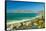 Elevated view of False Bay and Indian Ocean, overlooking St. James and Fish Hoek, outside of Cap...-null-Framed Stretched Canvas