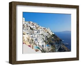 Elevated View of Fira, Santorini (Thira), Cyclades Islands, Aegean Sea, Greek Islands, Greece-Gavin Hellier-Framed Photographic Print