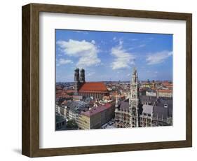 Elevated View of Frauenkirche, Munich, Germany-Hans Peter Merten-Framed Photographic Print