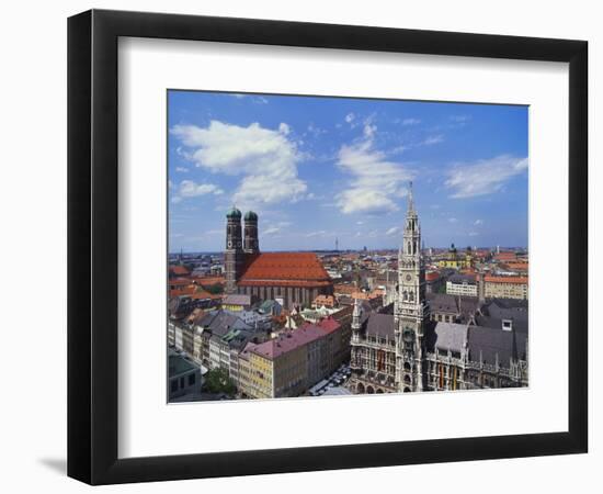 Elevated View of Frauenkirche, Munich, Germany-Hans Peter Merten-Framed Photographic Print