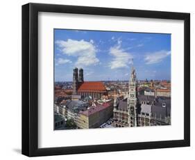 Elevated View of Frauenkirche, Munich, Germany-Hans Peter Merten-Framed Photographic Print