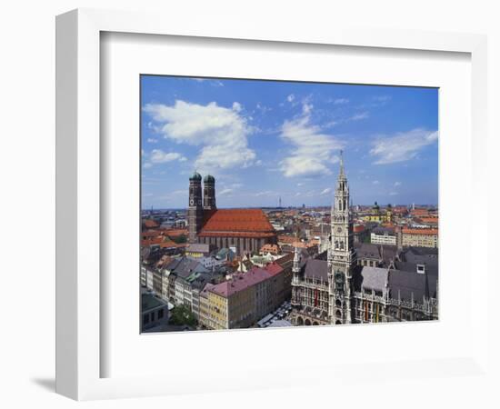 Elevated View of Frauenkirche, Munich, Germany-Hans Peter Merten-Framed Photographic Print