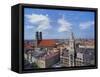 Elevated View of Frauenkirche, Munich, Germany-Hans Peter Merten-Framed Stretched Canvas