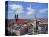 Elevated View of Frauenkirche, Munich, Germany-Hans Peter Merten-Stretched Canvas