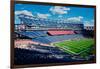 Elevated view of Gillette Stadium, home of Super Bowl champs, New England Patriots, NFL Team, Bo...-null-Framed Premium Photographic Print