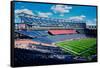 Elevated view of Gillette Stadium, home of Super Bowl champs, New England Patriots, NFL Team, Bo...-null-Framed Stretched Canvas