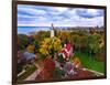 Elevated view of Grosse Point Lighthouse in Evanston, Cook County, Illinois, USA-null-Framed Photographic Print