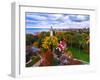 Elevated view of Grosse Point Lighthouse in Evanston, Cook County, Illinois, USA-null-Framed Photographic Print