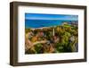 Elevated view of Grosse Point Lighthouse in Evanston, Cook County, Illinois, USA-null-Framed Photographic Print