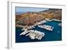 Elevated view of harbor in the Monte-Carlo, in the Principality of Monaco, Western Europe on the...-null-Framed Photographic Print