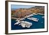 Elevated view of harbor in the Monte-Carlo, in the Principality of Monaco, Western Europe on the...-null-Framed Photographic Print