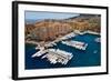 Elevated view of harbor in the Monte-Carlo, in the Principality of Monaco, Western Europe on the...-null-Framed Photographic Print