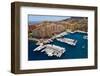 Elevated view of harbor in the Monte-Carlo, in the Principality of Monaco, Western Europe on the...-null-Framed Photographic Print