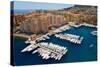 Elevated view of harbor in the Monte-Carlo, in the Principality of Monaco, Western Europe on the...-null-Stretched Canvas