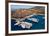 Elevated view of harbor in the Monte-Carlo, in the Principality of Monaco, Western Europe on the...-null-Framed Photographic Print